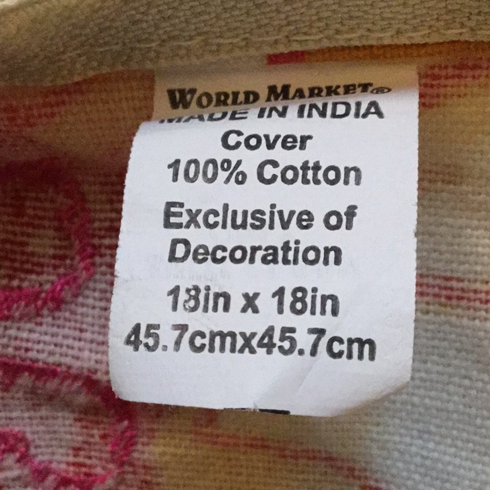World market bright floral pillow cover - Picture 4 of 6